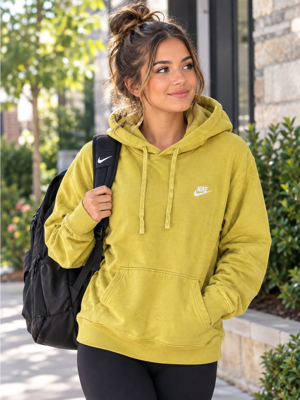 Nike Yellow Mustard Pullover Hoodie Size M